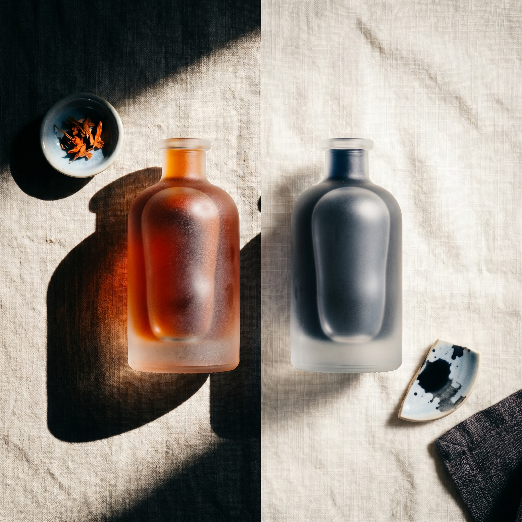 Slim smartphone in 9:16 portrait orientation showing a UGC-style video frame with a liquid augmentation effect mid-frame for a Reels ad, Pika-style