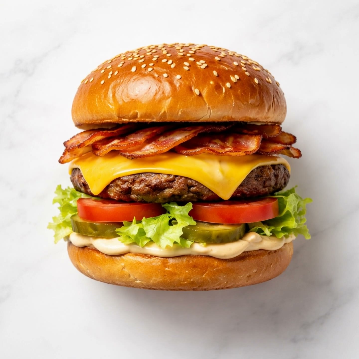 Cinematic AI-generated cheeseburger food animation